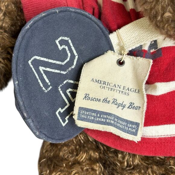 Gund Teddy Bear for American Eagle Outfitters Brown Plush Polo Shirt Bag 19in - Picture 4 of 5